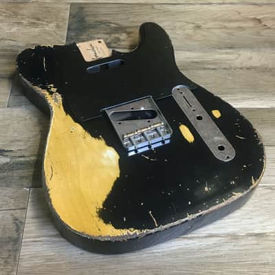 Made to Order - FRANCHIN Mars guitar body Relic Aged 100% Nitro Lacquer COLOR OVER COLOR (Butterscotch/ Sunburst/ Black/ White/ Blue/ Green/ Yellow/ Red/ Pink/ Burgundy/ Purple/ Gold/ Silver, etc.) Basswood Poplar Telecaster-Tele-T-Style Made in Italy image 2