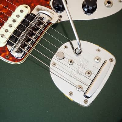 1966 Fender Jaguar Vintage Offset Electric Guitar Sherwood Green w/ohc image 9