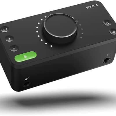 Audient EVO 4 Audio Interface with Instrument Cable, XLR Cable, Polishing Cloth image 3