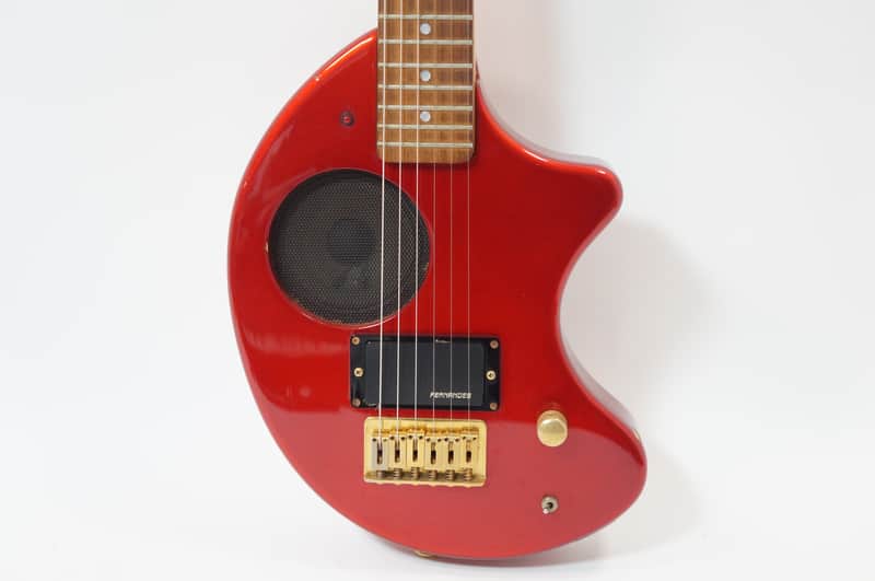 Fernandes ZO-3C NOMAD Metallic Red Gold Parts Built-in Amp travel