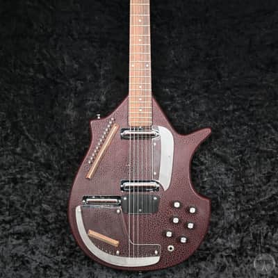 Jerry Jones Master Electric Sitar from the early 90s in Crackle Red/Black with Hardcase image 1