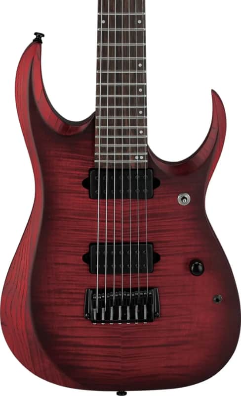 Ibanez RGD721FA 7-String Electric Guitar, Ebony Fingerboard, Stained Wine Red Bust Flat image 1