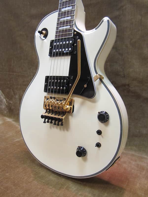 Burny Les Paul Custom RLC-85S Ivory w/ Sustainer Floyd Rose Axcess