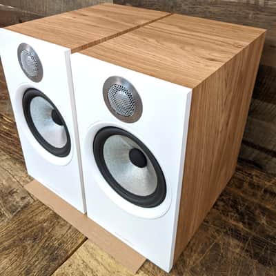 B&W Bowers And Wilkins 606 S2 Anniversary Ed. Speakers - White/Oak - Open Box image 1