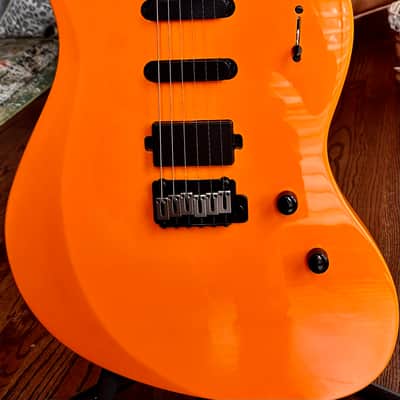 Jericho Guitars Captive Soulmaster w/ no pickguard -Orange Gloss - Gloss image 2