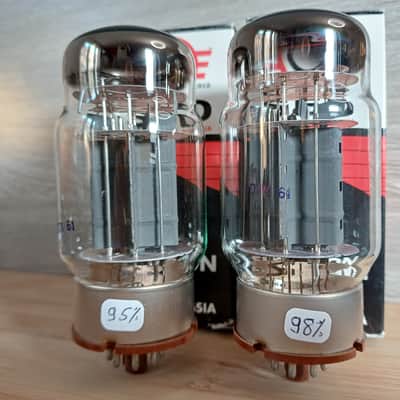 Superb "A"NOS NIB SVETLANA KT88 winged C matched pair SED WINGED =C= image 2
