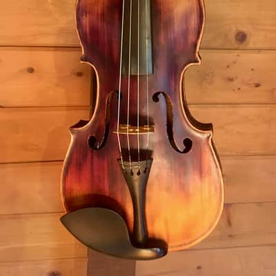 "Stainer" Violin Full sized 4/4 labeled 1697 Shaded dark brown image 1