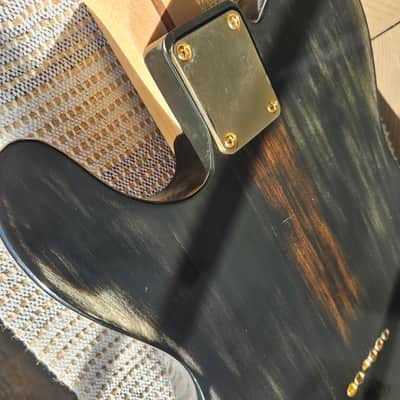Custom Build Telecaster Style Guitar -- Figured Black Walnut & Baked Ash Body w/ HSC image 10