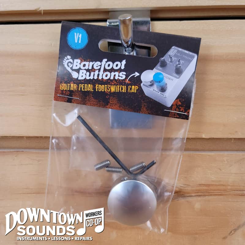 Barefoot Buttons V1 Standard Footswitch Cap - Silver image 1