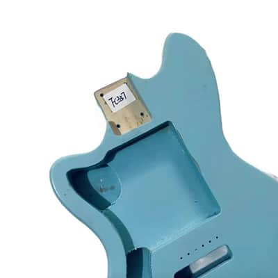Light Blue Left Handed Jazzmaster Style Guitar Solid Body DIY Project image 2