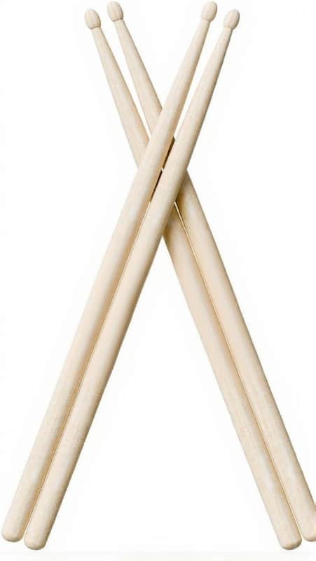 Drum Sticks, Drumsticks for Drum, Maple Wood Drumsticks, Wood Tip Drum Stick for Drums, Drum Stick for Musical Instrument Percussion, Drumstick for Kids and Beginners (2 Pairs, 5A) image 1