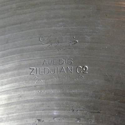 Matched Pair Vintage 30's Zildjian Trans Stamp 14" Paper Thin Avedis Zildjian Hi Hat Cymbals - 746 / 752 Grams - PV Music Drum Shop Inspected and Tested - Play / Sound / Look Great image 10