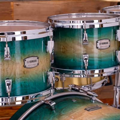 YAMAHA PHOENIX PHX 5 PIECE DRUM KIT, TEXTURED TURQUOISE SUNBURST image 8