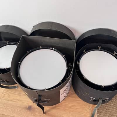 Decolite 3-pc Drum Kit Black Gold Duco Bop Sizes 12/14/16 Ludwig/WFL Shells w/ Hard Cases image 10