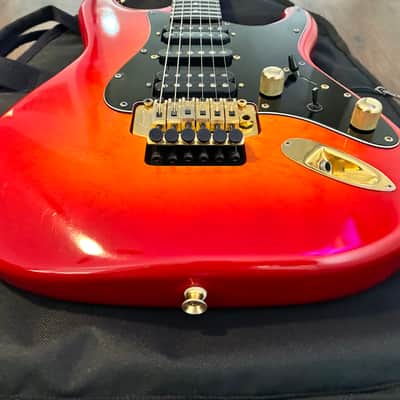 Fender MIJ (Made In Japan) STR-80 HSH EX-TREM E-Series Fujigen 1984-1987 - Cherry Sun Burst image 19