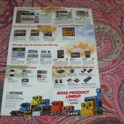 very lightly handled / very clean Boss Product Lineup 2005 Vol.1 (fold open product catalog - fully open it is 14 inches L x 10 inches W), printed in Taiwan 2005 image 22