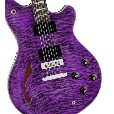 EVH SA-126 Special QM EB Transparent Purple - Electric Guitar image 3