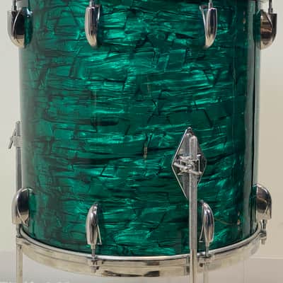 Gretsch SSB rare Emerald Green Pearl. Video. One of a kind! 12,13,14,15,16,18,24,24 Drum set image 12