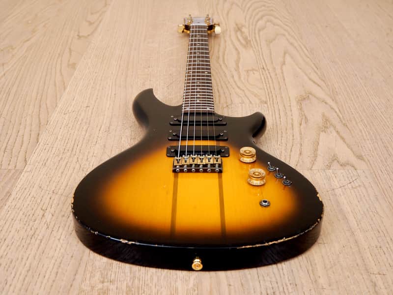 1980s Kawai Z-1 Neck Thru Vintage Electric Guitar Tobacco Sunburst