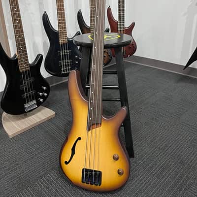 Ibanez SRH500F Fretless 4 String Bass Natural Browned Burst Flat image 1