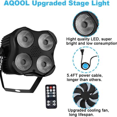 Stage Par Lights, RGBW LED Par Can Light,Super Bright DJ Wash Light with Remote & DMX Control,Sound Activated Uplights for Event Wedding Birthday Church Christmas Party Dance Show image 2