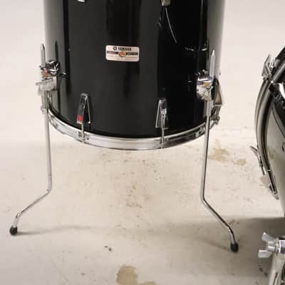 Yamaha Stage Series 4pc Black Drum Kit Set 12/13/16/22" Vintage 1980's image 11