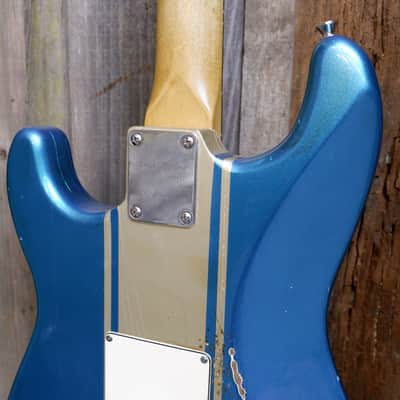 Keith Holland Custom S-ANS #1319 - Ocean Turquoise Metallic Nitro w/ "Z-28" Gold Stripe with Hard Case image 16