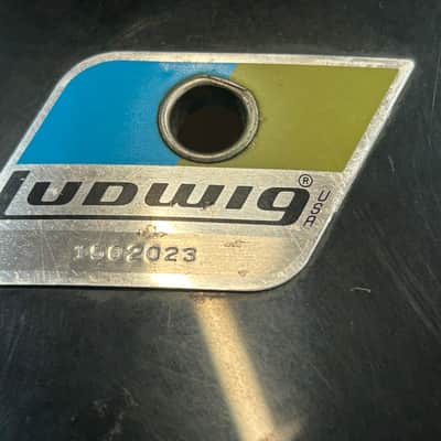 Ludwig 14" deep X 22" head Vistalite Bass Drum (11285-1236) Early 70's - Black Vistalite image 2