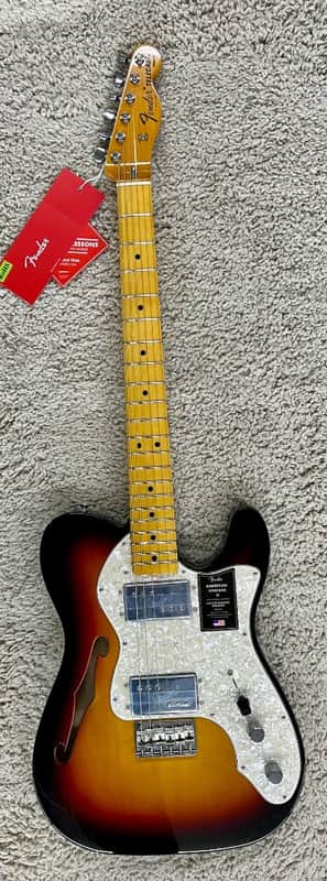 Fender American Vintage II 1972 Telecaster Thinline, 3-Color Sunburst w/Case image 1