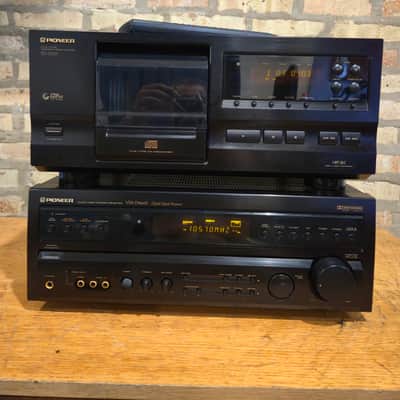 PIONEER  VSX-D466U receiver/PD-F507 25 cd changer  1997 w remote -refurbished image 4