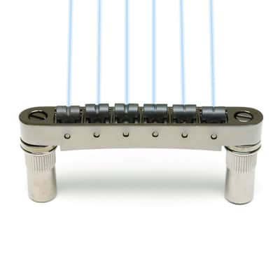 Graph Tech GHOST RESOMAX NV2 BRIDGE 6MM - GHOST PIEZO SADDLES BLACK NICKEL PN-8863-BN image 2