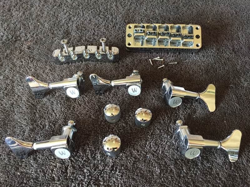 Warwick Streamer 5 String Chrome Hardware Bridge and Tuners image 1