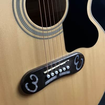 Harley Benton Custom Line King CE Jumbo Acoustic-Electric Guitar Gloss Natural w/ HSC image 6