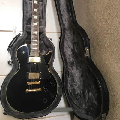 Samick  les paul custom   1987 Black  very rare the samick lawsuit headstock image 16