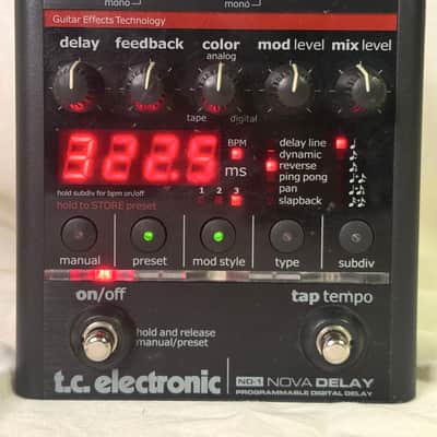 TC Electronic ND-1 Nova Delay Digital Pedal Ping Pong Tap Tempo Reverse Stereo image 1