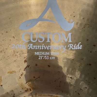 Zildjian A Custom 21" 20th Anniversary Medium Thin Ride image 2