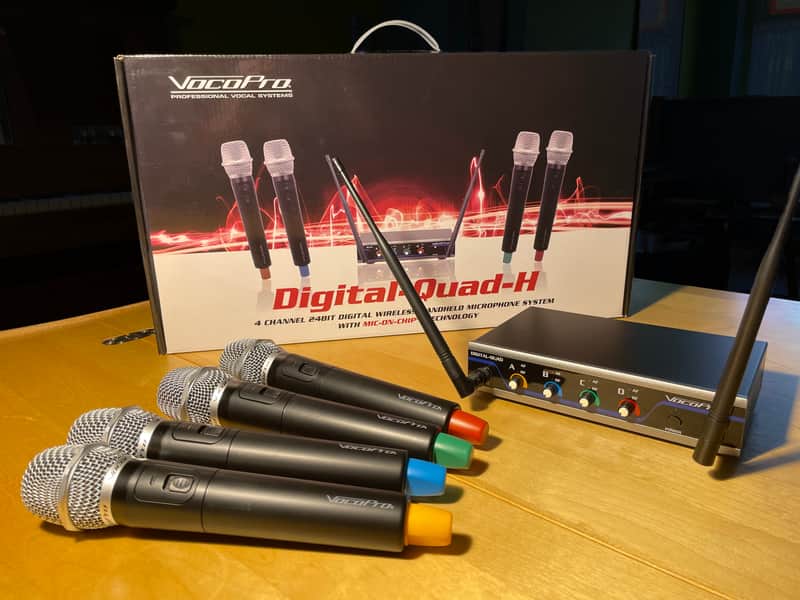 VocoPro Digital-Quad-H1 Four-Channel UHF Wireless Handheld Microphone System (902 to 910.7 MHz) image 1