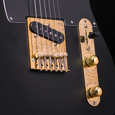 TL Paisley Hardware Kit (Tele/Telecaster Bridge & Plates / Engraved) image 2