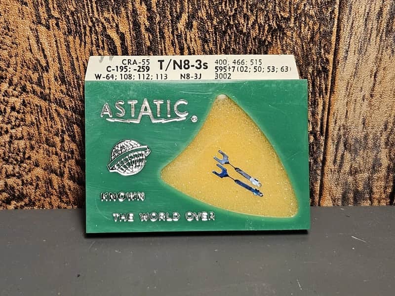 *2 Pack* ASTATIC N8-3S SAPPHIRE PHONOGRAPH Needle | New Old Stock image 1