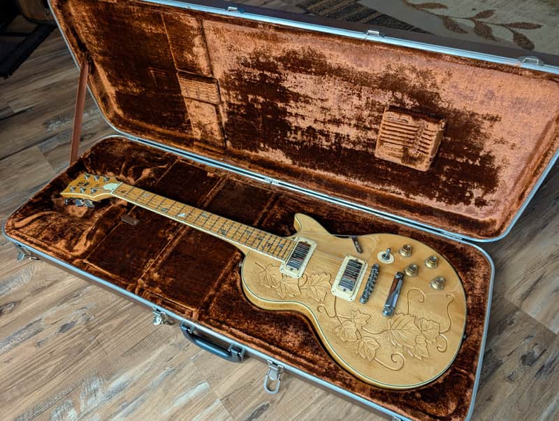 Electra 2258 Tree Of Life Set Neck Electric Guitar ?Prototype? 1970s Natural W/OHSC image 1