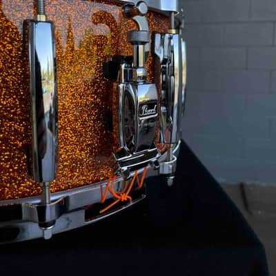 ~NEW~ Pearl MM6C1465S/C830 Masters Maple 6.5x14 Snare Drum in Autumn Fire Sparkle Lacquer w/ Die-Cast Hoops image 4
