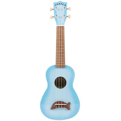 Makala MK-SD Dolphin Series Soprano Ukulele, Light Blue Burst image 1