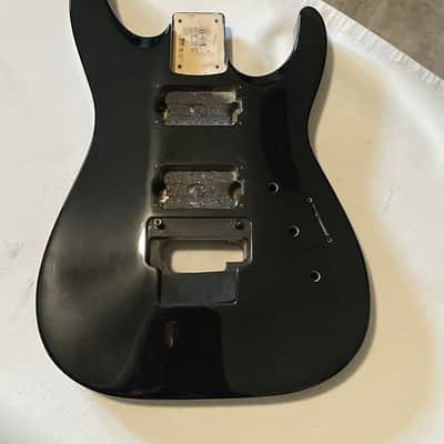 2000's Japan Jackson DKMG Dinky Black Flame Guitar Body Floyd Ready image 4
