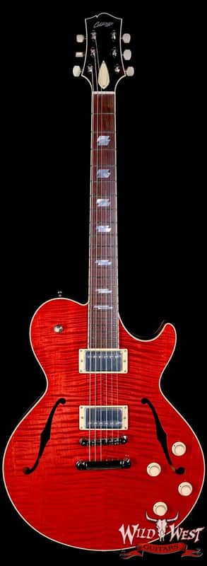Collings SoCo Deluxe Premium Flame Maple Top Rosewood Fingerboard Lollar Low Wind Imperial Humbuckers Faded Cherry 7.15 LBS image 1