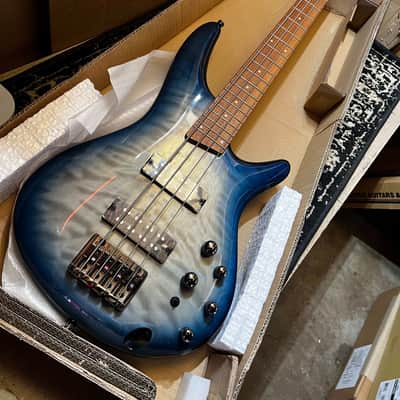 Mint Ibanez SR Standard SR400EQM Bass Guitar - Stained Cosmic Blue Starburst image 1