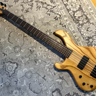 Phantom Mephisto 5 String active left handed lh Bass Open Swampash Ebony birdseye maple headstock lefty - Nature image 2