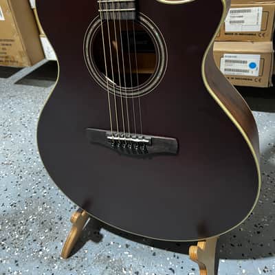 Ibanez AE100 Acoustic-Electric Guitar - Burgundy Flat image 3