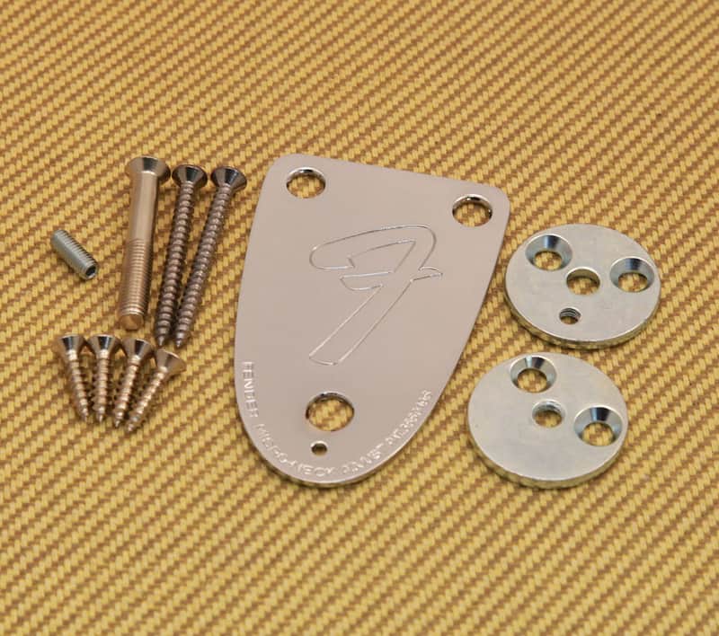 3BOLTKIT-B Fender USA 3-bolt Bass Plate Kit 70s Telecaster & Jazz J Bass image 1