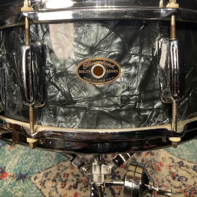 Slingerland -  1960s, 5.5x14" 8-lug 1 Ply Gene Krupa Radio King Model Snare Drum, Clamshell, Black Diamond Pearl image 5