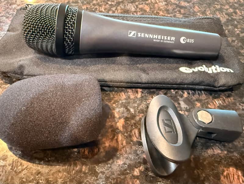 Sennheiser e835 Handheld Cardioid Dynamic Vocal Microphone Dark Grey w/ Clip, Bag & Wind Guard image 1